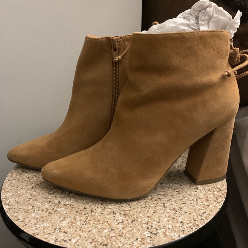 Brown Suede Booties Ankle Boots